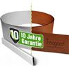 innogard 6011-002 - Nastro di bordura per prato - in acciaio corten - altezza 15 cm, decorazione per il giardino con ruggine - bordura per letto con 15 m di lunghezza