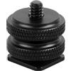Meiliyizu Doppio strato portatile 1/4 di conversione a doppia vite a hot shoe convertitori per lampeggiante sicuro e luce LED