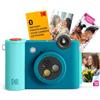 KODAK Smile+ Fotocamera istantanea digitale 2-in-1 e stampante fotografica Bluetooth - 10MP, obiettivo rotante, foto adesive Zink 2x3", stampa da app divertente su dispositivi smart - Blu