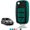 TOOMUME Cover Chiave TPU Texture in Pelle, Custodia Chiave Copri Chiave Adatto per VW Volkswagen Golf 4/5/6 Multivan T5 Polo Up Caddy Beetle Sharan Jetta Bora Seat Ibiza Skoda Fabia