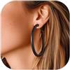 FindChic Orecchini Cerchio Donna in Acciaio Inox 20-80mm | Orecchini Donna Cerchio Resistenti, Leggeri ed Eleganti, 20-80mm, Oro Argento Nero Opzionale, con Scatola Regalo