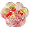 Generico Squishy Zampetta | 2.76x2.56 Pollici Zampetta Squishy Toy | Cat Paw Squishys con Paillettes | Giocattoli da Spremere in Silicone A Formar di Animale Alleviare Lo Stress e Emozioni per Bambini Adulti
