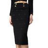 PINKO GONNA LONGUETTE JACQUARD LOVE BIRDS - 102883A1LK - nero