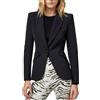 ELISABETTA FRANCHI GIACCA IN DOPPIO CREPE CON PATTA - GI05741E3 - nero