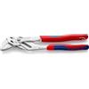 Knipex Pinza Chiave Pinza e Chiave in Un Unico Utensile Cromata, Rivestiti in Materiale Bicomponente, con Anello di Fissaggio Incorporato per Agganciare Una Protezione Anticaduta 250 Mm 86 05 250 T