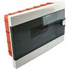 Elmark Quadro elettrico centralino da parete 12 moduli DIN box incasso oppure superficie scatola IP40 interruttori magnetotermici (Incasso)