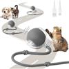 Afaneep Palla Interattiva per Cani, Palla Elettrica Giocattolo Rotolante Automatica Intelligente per Gatti, Pallina Ricaricabile per Cani che si muove da sola, Interactive Cat Ball con 3 Modalità(Grigio）