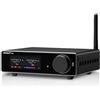 AIYIMA A80 Amplificatore di potenza DAC con PFFB TPA3255D2 Stereo HiFi 2.0 Canale Classe D Amplificatore Bluetooth 300Wx2 ESS9038Q2M Decoder con PC-USB Coassiale Ottico TRS Ingresso RCA