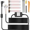 eSynic Hardwire Kit Filo Rigido USB Type-C 3.5m per Dash Cam Auto SUV Supporta Modalità ACC e Protezione Tensione Bassa, 3-Filo Centralina Step-Down 12-24V a 5V con Portafusibili per Dashcam GPS