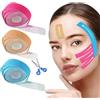XYTAHDM 3Pcs Patch Antirughe,2.5cm x 5m V Face Lift Tape,Cerotti Antirughe per il Viso,Nastro per Lifting Facciale,Patch Antirughe, Adesivo per Lifting Facciale,Anti Wrinkle Patches,Face Lifting