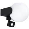 Eglo Leuchten my light Applique Rubio a sfera in policarbonato da esterno IP44 1XE27 con sensore di movimento 99572/20