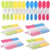 HOTUT Mollette per Bucato Antiscivolo in Silicone, 48 Pezzi, Mollette da Bucato, con Impugnatura Morbida, Molletta Multicolore Non Lascia Segni per Intima Pantaloni T Shirts Calze