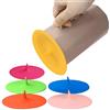 Kabmascus Copertura in vetro in silicone, 6 pezzi, coperchio in silicone per bicchieri anti-polvere, coperchio in vetro per caffè, birra, bicchieri da vino