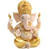 OTKARXUS Elefante Dio Ganesh, statua indiana del Signore Ganesh, statuetta di Buddha indù fortuna e ricchezza, ornamento per la decorazione della casa (oro + beige, grande)