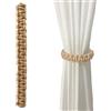 Marjoramy 4 Pezzi Calamite per Tende,Cravatte per Tende Boho,Fermatende Con Corda Di Canapa Intrecciata per Camera Da Letto Soggiorno Ufficio Hotel Tenda (Marrone)