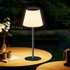 Licmic Lampada da tavolo solare da esterno a LED senza fili dimmerabile bianco caldo + RGB lampade da tavolo solari con sensore di luce, lampade solari per interni/esterni, giardino, terrazza.