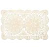 QUARKZMAN 17x11 pollici Centrini all'Uncinetto Fatti a Mano, Tovagliette in Poliestere Cotone Tovagliette Uncinetto Rettangolari per Feste Cucina Tavolo Pranzo, Beige