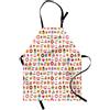 ABAKUHAUS Tea Party Grembiule, Caramelle Cookies, Comodo per la Cucina Unisex con Collo Regolabile per Cucinare Cuocere Arrostire e Giardinaggio, Magenta Rosa