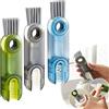 NHQZ 3 Pezzi Spazzola per la Pulizia Multifunzionale 3 in 1 Spazzola di Pulizia Divisa Spazzola di Pulizia della Bottiglia d'Acqua Spazzola di Pulizia del Coperchio della Tazza