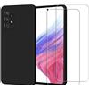 EVETANE Cover Samsung Galaxy A53 e 2 schermi di protezione - Silicone - Nero, excellent