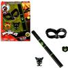 BANDAI - Miraculous - Set di trasformazione - Costume Chat Noir - Accessori Supereroi Miraculous - Accessori costume bambino Chat Noir - Travestimento - Giocattolo per bambini 4 anni e + - P50603