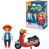 BABY born Minis Playset Simon con monopattino 906118 - Bambola di 7 cm con accessori e corpo mobile per un gioco realistico - Adatto a bambini dai 3 anni in su