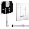Grohe Cassetta ad Incasso Dual Flush per risciacquo Wc con Placca Bianca Skate Cosmopolitan e canotto