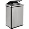 WELL HOME MOBILIARIO & DECORACIÓN Pattumiera intelligente senza gambe con apertura automatica o contatto manuale, 40 l, altezza: 55,5 (x35,5 x 26), grigio.