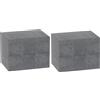 HOMCOM Set di 2 Comodini Sospesi con 2 Cassetti Moderni e Salvaspazio, 40x29x30 cm, Grigio Cemento