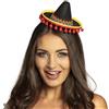 Boland 54423 - Cerchietto per capelli Sombrero, copricapo, mini cappello con pompon, messico, costume, feste a tema, carnevale