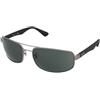 Ray-Ban RB3445 - 004 | Occhiali da Sole Graduati o Non Graduati | Prova Online | Unisex | Metallo | Rettangolari | Argento | Adrialenti
