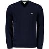 LACOSTE MAGLIONE SCOLLO V IN COTONE ORGANICO
