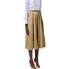 ELISABETTA FRANCHI GONNA IN COTONE CON STAMPA RAFIA E NASTRO - GO11452E2 - paglia