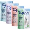 Tigerino Multipack risparmio! 6 x 5 L Lettiere Tigerino Crystals - 4 varianti: 2 x Sensitive, 1 x Profumo di fiori, 2 x Lavanda, 1 x Aloe vera (c.a 13,2 kg)