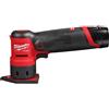 Milwaukee Smerigliatrice a batteria M12 FUEL FDSS-422X, levigatrice orbitale con piastra abrasiva a forma di penta, 12 V, 4 Ah