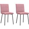 vidaXL Sedie da Pranzo 2 pz Rosa in Velluto, sedia, sedia da soggiorno, sedia accento, sedia da cucina, sedile da pranzo, sedia laterale