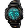 TONSHEN Uomo Donna Digitale Orologio Impermeabile Outdoor Sportivo Militare Tattica Quarzo Plastica Orologi da Polso e Gomma Band Allarme Data Calendario Cronometro LED Display (Uomo)