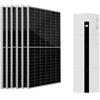 CLIVET + Trina Solar Kit Fotovoltaico Monofase 6 kW con Accumulatore 10 kWh - Inverter Ibrido Monofase CLIVET 5KW SINERGY 51 5K + Batteria accumulo 10kWh SINERGY 51 B 5K