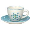 Tognana 6 Tazze Caffè con Piatto Gypsy Sapphire, Ceramica Blu, 6 Unità da 90 cc, Adatte al Microonde e Lavastoviglie