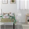 Jenny Sesal - Tovaglia da tavola con stampa digitale disponibile in diverse fantasie,100% made in Italy. (6 posti-140x180), Cactus