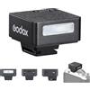 Godox iM20 Mini Flash per Fotocamera 5 Livelli di Potenza Tempo di Ricarica 3s Speedlite per Fotocamera 440 Flash a Piena Potenza Design a Contatto Singolo Batteria Integrata per Canon, Nikon e Sony