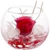 Ars Nova Boccia fondo pietra con rosa cherie cm 8 - rosso
