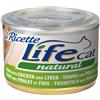 LIFE NATURAL 1 x 150 g Life Natural Le Ricette Lattina Alimento Cibo Umido Completo per Gatti Adulti con Trancetti di Tonno e Filetti di Vero Petto di Pollo