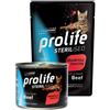 PROLIFE 85 g Prolife Sterilised Grain Free Sensitive Alimento Cibo Umido per Gatti Adulti Sensibili e Sterilizzati con Manzo Fresco e Patate Senza Cereali