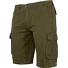 N+1 Pantaloncini Bermuda Uomo Cargo con Tasche Laterali Tasconi 48 50 52 54 56 58 60 (IT, Numero, 52, Regular, Regular, Verde)