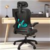 LEVIPE Sedia da ufficio, ergonomica con supporto lombare, braccioli, poggiatesta regolabili, sedia per computer girevole con schienale alto, comoda per ufficio a casa
