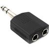 System-S Y Audio Adapter Stereo TRS 6,35 mm Jack maschio a 2 X femmina 1/4 splitter cavo