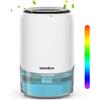 Senelux Deumidificatore elettrico da 1100 ml per casa umida con 7 luci colorate, piccolo deumidificatore portatile con spegnimento automatico per asciugare vestiti, camera da letto, muffa, armadio