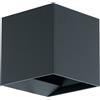 Eglo Leuchten my light Applique Calpino cubo in alluminio nero da esterno IP54 a Led integrato 4000K 61926/20