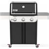 WEBER Barbecue a Gas da Giardino BBQ da Esterno 3 Bruciatori Griglia 68x48 cm colore Nero/Inox Genesis E-315 - 1500386